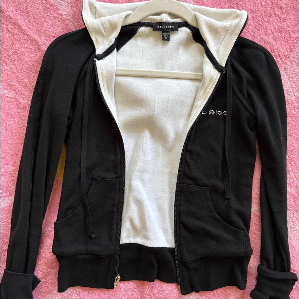 Bebe Zip-Up Hoodie and Cropped Pants Set - Picture 6 of 8